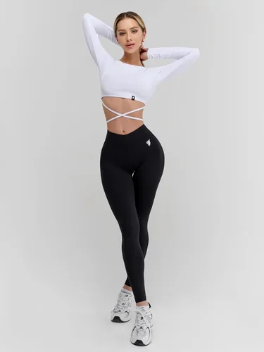 Vista 5 de Bona Fide Top corto de entrenamiento para mujer - Mini Rash X Blanco