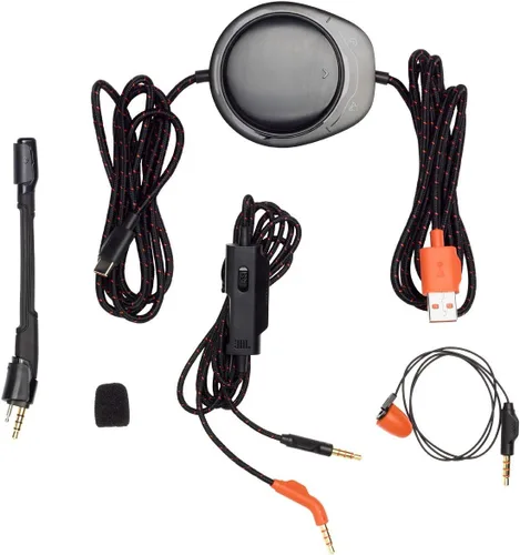 Vista 9 de JBL Quantum One - Auriculares profesionales para juegos con cable USB con seguimiento de cabeza mejorado JBL QuantumSPHERE 360, cancelación activa