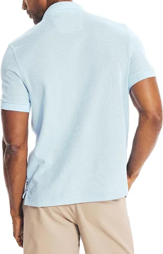 Vista 2 de Nautica playera polo clásica de mangas cortas, color sólido, para hombre