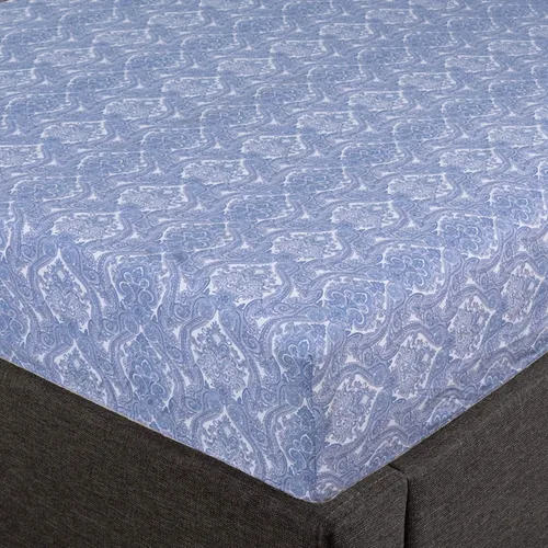 Vista 8 de Feather & Stitch Sábana Bajera Únicamente, 100% Algodón 300TC Ligera Refrescante y Transpirable Tejido Percal Sábana Bajera Ajustable 16" Elástico