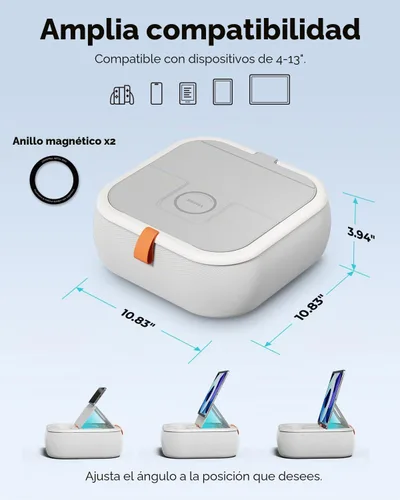 Vista 3 de Viozon Almohada Soporte para Tableta, Compatible con Teléfono/Tableta de 4-13", iPad, iPhone, Samsung, Kindle, Google, Soporte Magnético