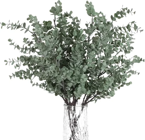 Vista 12 de EDIMENS 3 paquetes de ramas artificiales de cedro de 22.4 pulgadas, tallos sintéticos de cedro de Navidad, ramas de vegetación de hojas sintéticas