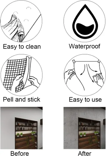 Vista 7 de Papel tapiz de hormigón gris claro grueso de 24 x 394 pulgadas de ancho, adhesivo impermeable para despegar y pegar, papel de contacto de cemento
