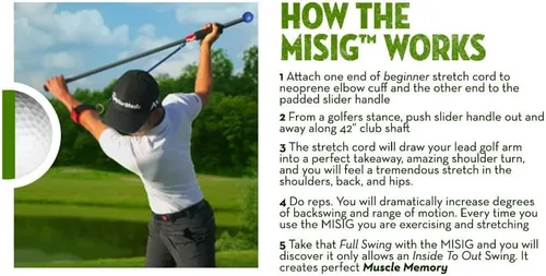 Vista 6 de The Most Important Stretch in Golf - Un dispositivo, estiramiento de golf, ejercicio de golf, tren de swing de golf en un solo movimiento. Práctica