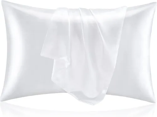 Vista 167 de BEDELITE Funda de almohada de satén para cabello y piel, súper suave y refrescante similar a las fundas de almohada de seda, paquete de 2 con cierre