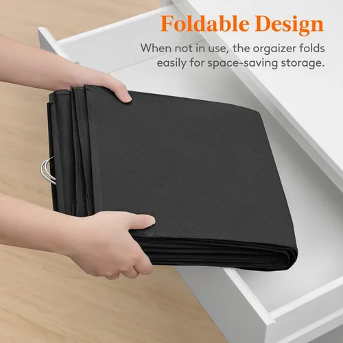 Vista 9 de Lifewit Estante colgante de doble fila para armario, estantes de ropa con 3 ganchos resistentes para organización de ropa, contenedor plegable