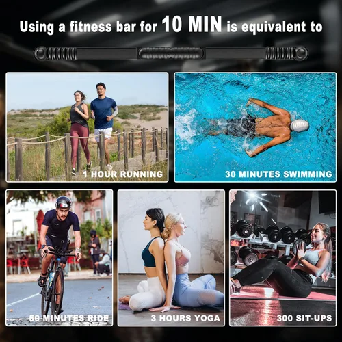 Vista 5 de Barra de Fitness OSCILLATING SLIM para Entrenamiento, Barra de Ejercicio Elástica, Palo de Peso de Vibración, Terapia Física Corporal, Entrenamiento
