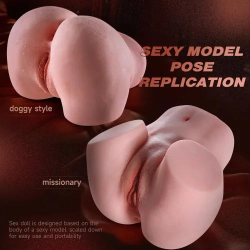 Vista 5 de Juguetes sexuales de 4.67 libras para hombres, coños de bolsillo, muñecas sexuales realistas para adultos, glúteos texturizados suaves con vagina