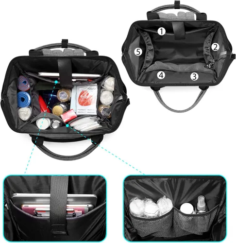 Vista 2 de Mochila de Enfermera Gatycallaty, Gris, Estándar