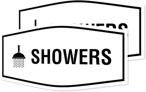 Vista 37 de Fancy Showers - Letrero (negro/plateado), tamaño mediano