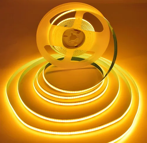 Vista 22 de COB - Tira de luces LED, 12 V CC, 16.4 pies, superbrillante, regulable, 32000 lm, cinta LED no impermeable, 320 LEDs/m, iluminación más uniforme que