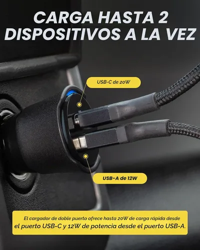 Vista 2 de Scosche PowerVolt Power Delivery 32W Adaptador de cargador de coche USB-C