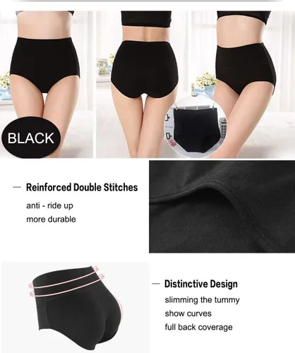 Vista 6 de ANNYISON - pantaletas para mujer de algodón suave, cintura alta, transpirables, unicolor