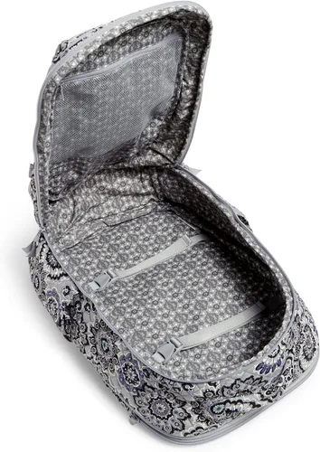 Vista 5 de Vera Bradley Mochila grande de algodón para mujer, Medallón Tranquil - Algodón Reciclado