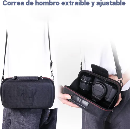 Vista 7 de LTGEM Estuche para cámara para Canon EOS Rebel T7 / R50 / R100 / R50 V / T6 / R8 / R10 / RP / SL3 / R5 / T100 DSLR SLR y lente de 18-55mm/18-45mm
