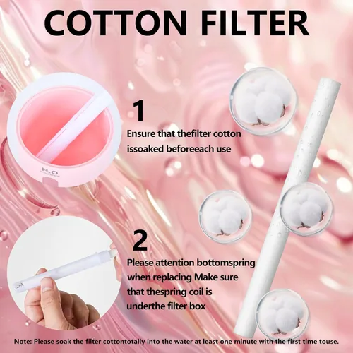 Vista 6 de Lisacool Humidificador pequeño, mini humidificador portátil para dormitorio, oficina, automóvil, viajes con luz nocturna, apagado automático, súper