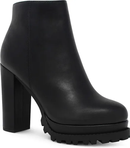 Vista 2 de MARCOREPUBLIC Uganda - Botines para mujer con punta redonda y tacón grueso apilado
