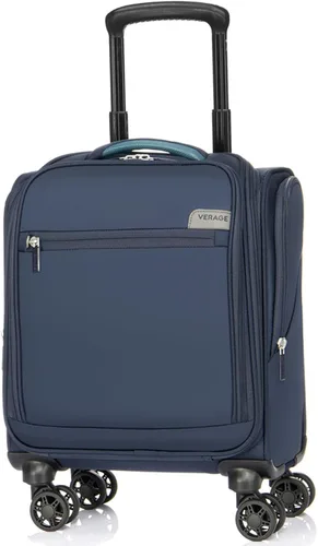 Vista 25 de Verage Equipaje de mano debajo del asiento de 14 pulgadas con ruedas giratorias y puerto de carga USB, maleta con ruedas para aerolíneas, bolsa Negro