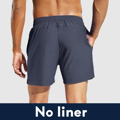 Vista 5 de Haimont Pantalones cortos deportivos para hombre de 5 pulgadas para gimnasio, deportes, entrenamiento activo con bolsillos, secado rápido