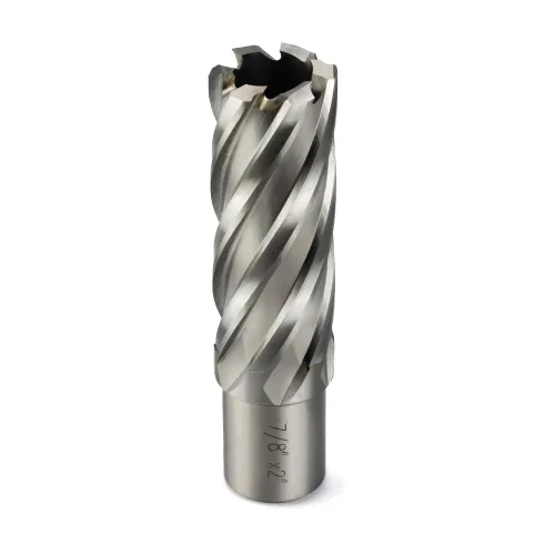 Vista 9 de Cortador anular 3/4 pulgadas Weldon Shank 7/8 Diámetro de corte 2 brocas de corte HSS Kit para prensa de taladro magnético
