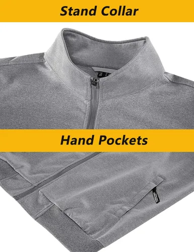 Vista 4 de Cotrasen Conjunto deportivo de 2 piezas para hombre, con cremallera completa, casual, para correr, trotar