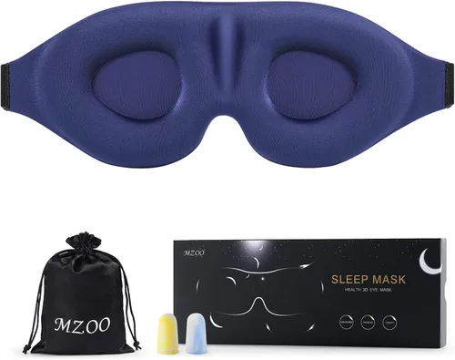 Vista 8 de Máscara de ojos para dormir para hombres y mujeres, paquete de 2 antifaz contorneada 3D para dormir y vendar los ojos, máscara de sueño nocturna