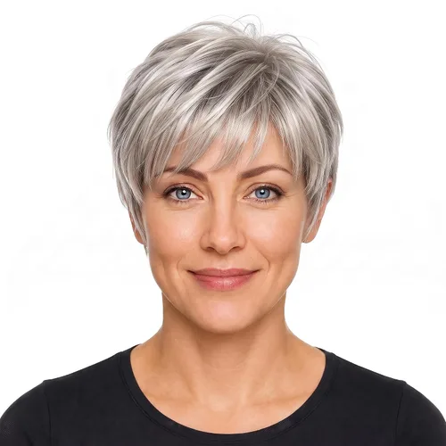 Vista 15 de Raquel Welch Winner Pixie Wig SS8/25 - Peluca transpirable y cómoda con memoria, peluca lista para usar todos los días, aspecto natural, fibras