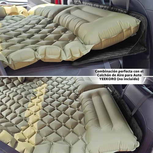 Vista 7 de Placa de extensión de colchón para asiento trasero de automóvil, extensor plegable de asientos traseros para dormir, aumenta el maletero de viaje