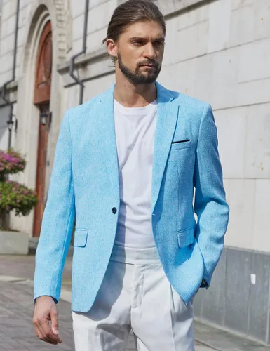 Vista 2 de COOFANDY Men's Casual Blazer Suit Jackets Slim Fit One Button Business Sport Coats