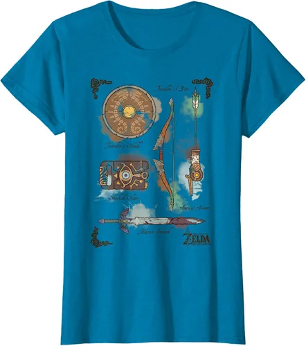 Vista 42 de Zelda Breath of The Wild Link Inventory - Camiseta gráfica Gris Oscuro