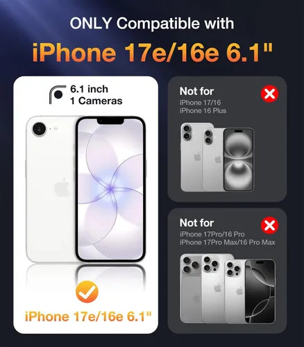 Vista 626 de DIACLARA - Funda transparente compatible con iPhone XR 6.1 pulgadas 2018