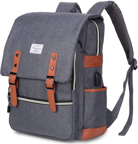 Vista 10 de Modoker - Mochila vintage para laptop, para mujeres y hombres, mochila para la escuela y la universidad