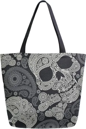 Vista 9 de Bolsa de comestibles de lona de cereza japonesa Bolso de libro casual de hombro