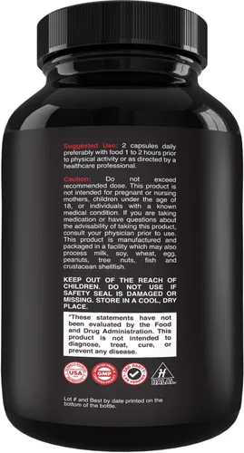 Vista 8 de Potenciador de testosterona extra fuerte para hombres, suplemento natural para hombres con hierba de cabra cachonda, raíz de maca, Tongkat Ali