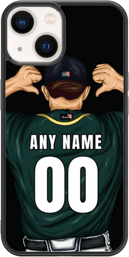 Vista 16 de Custome - Funda de teléfono de béisbol, diseño creativo de béisbol deportivo con número de estrella para iPhone 11, 12, 13, 14, 15 Pro Max Plus Mini
