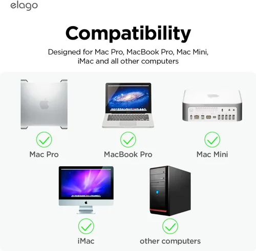 Vista 2 de Adaptador elago FireWire 400 a 800 (negro) para Mac Pro, MacBook Pro, Mac mini, iMac y todas las demás computadoras..
