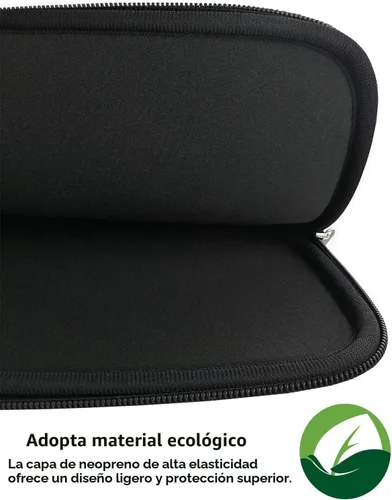 Vista 2 de Naukay Funda para Laptop, Funda de Neopreno Resistente de 13-13.3 Pulgadas para Laptop/Computadora Portátil/Funda de Bolsillo para Computadora Negro