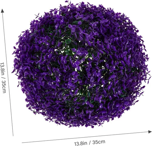 Vista 2 de Ciieeo Bolas de hierba sintética de imitación de hoja de eucalipto para decoración del jardín del hogar