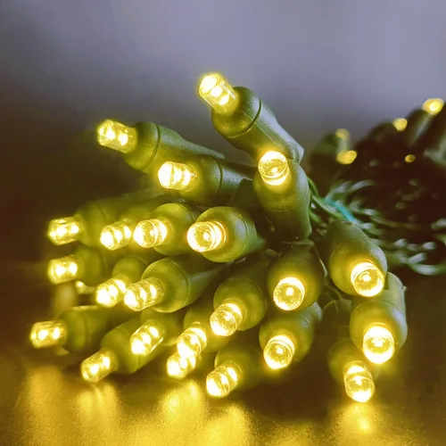 Vista 3 de Luces de Navidad a pilas, 16 pies, 50 unidades, mini luces LED con temporizador remoto, 8 modos para interiores y exteriores, árbol, jardín, corona