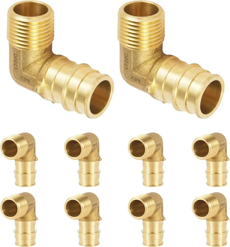 Vista 22 de Paquete de 2 accesorios HeSun PEX-A, codo de expansión de rosca NPT macho de 3/4 pulgadas PEX-A x 3/4 pulgadas, ASTM F1960098-2)