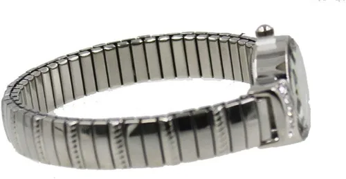 Vista 4 de Reloj de pulsera para mujer con esfera ovalada y detalle de cristal