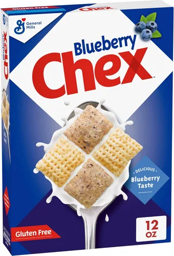 Vista 10 de Cereal de Arándanos Chex, Cereal para el desayuno sin gluten, hecho con grano integral, 12 onzas 0.35 onzas de grano entero por porción, buena