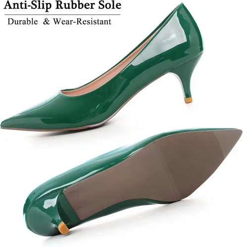 Vista 5 de Zapatos de tacón bajo para mujer, zapatos de tacón bajo para mujer, zapatos de vestir clásicos de moda, zapatos de tacón simple para trabajo