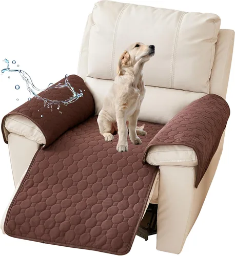 Vista 9 de Funda reclinable resistente al agua, protector de sofá para mascotas, fundas antideslizantes para sillas reclinables, fundas acolchadas gruesas