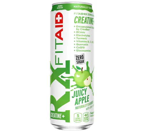 Vista 2 de FITAID RX Zero Sugar, creatina encapsulada, bebida de recuperación de entrenamiento, mezcla todo en uno, BCAA, glucosamina, cúrcuma, complejo B