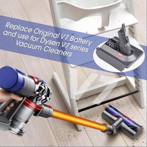 Vista 7 de TPDL Adaptador de batería Dyson V7, para batería Dewalt de 20 V, convertidor a Dyson 21.6V V7 convertidor de vacío de mano Absolute, Motorhead Pro