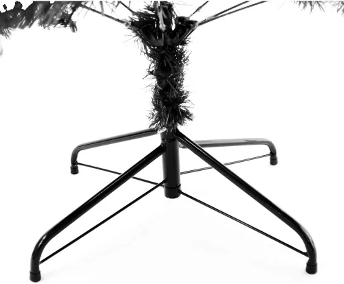 Vista 3 de Perfect Holiday Árbol de Navidad de pino canadiense negro de 4 pies 291 puntas, diámetro 30 pulgadas Incluye soporte de metal (PVC-4BLK)
