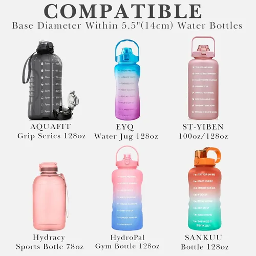 Vista 3 de Linkidea Soporte extra grande para botella de agua lateral para asiento de automóvil, compatible con EYQ de 128 onzas, botella deportiva Hydracy