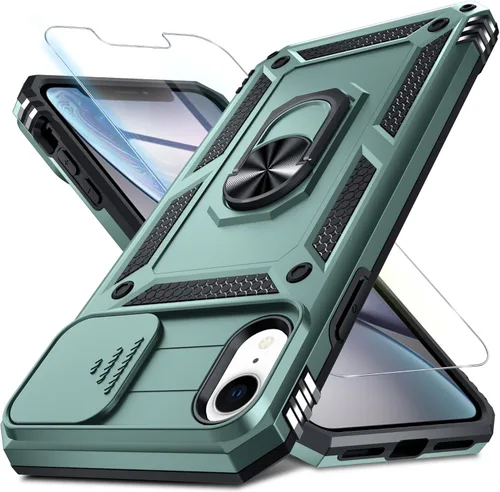 Vista 147 de Janmitta Funda para iPhone 8 Plus/7 Plus/6 Plus, Cubierta de Teléfono con Cubierta Deslizante Integrada para Lente de Cámara + Protector