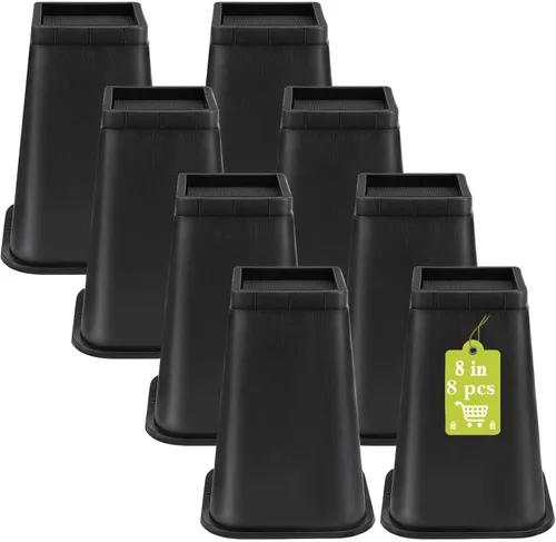 Vista 14 de Paquete de 12 elevadores de muebles de 1 pulgada, elevadores de cama ajustables resistentes para mesa, escritorio, sofá, gabinete, marco de cama